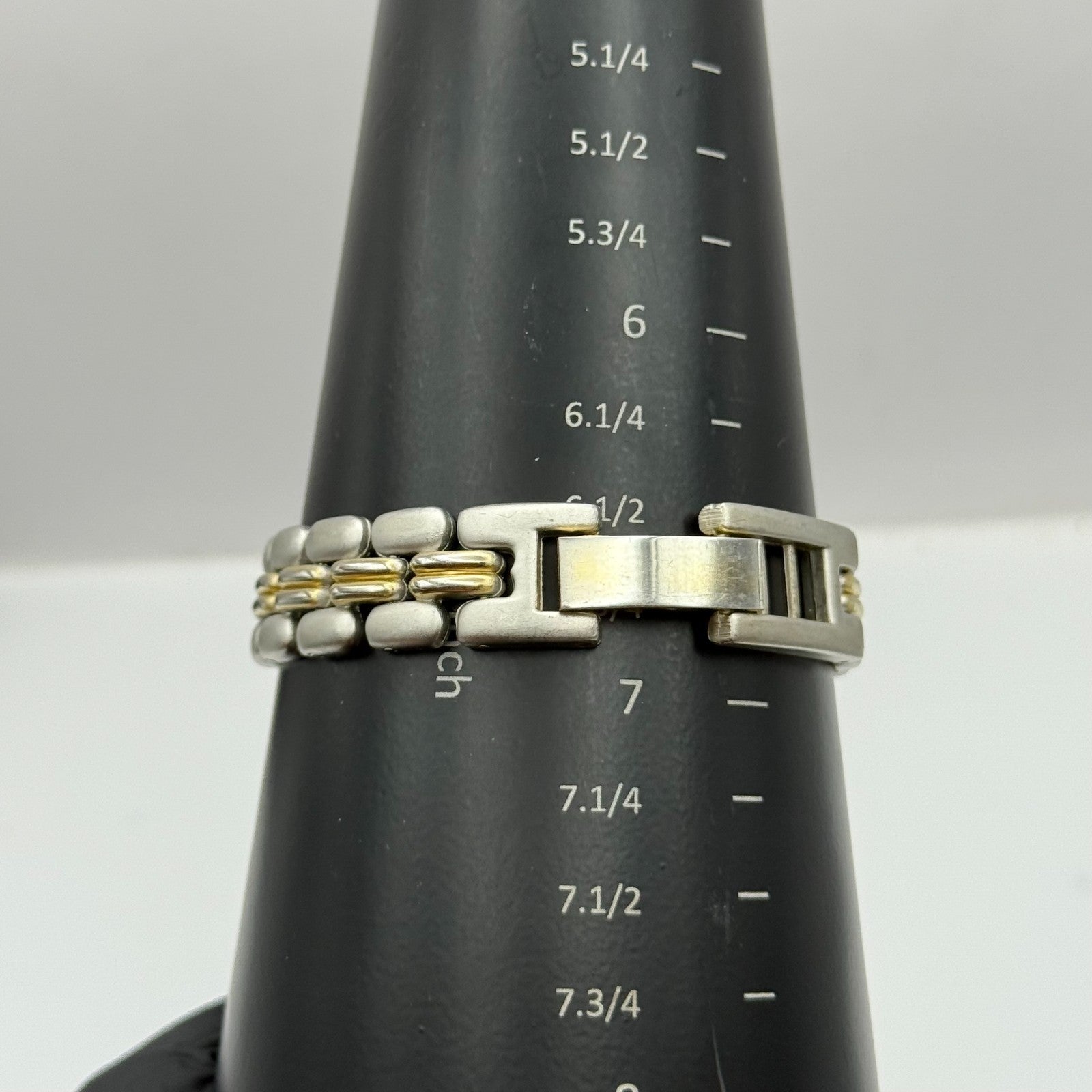 25mm Working Ladies Yves Rocher Two Tone Quartz Bracelet Watch 6.5 Inches