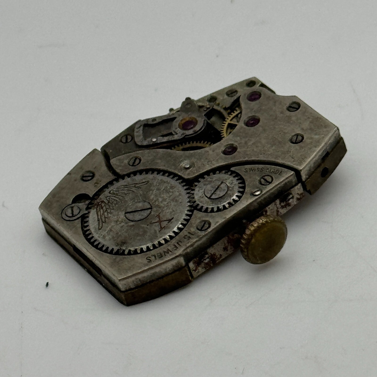 19mm Peseux P Rotary Maximus 15 Jewels Tank Manual Wind Watch Movement PARTS