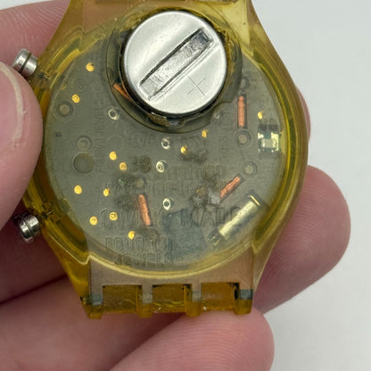 37.4mm Vintage 1996 Swatch Shiny Start SCK407 Chronograph Watch UNTESTED PARTS