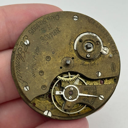 42.2mm Antique H Samuel Manchester Patent Balance Pocket Watch Movement PARTS