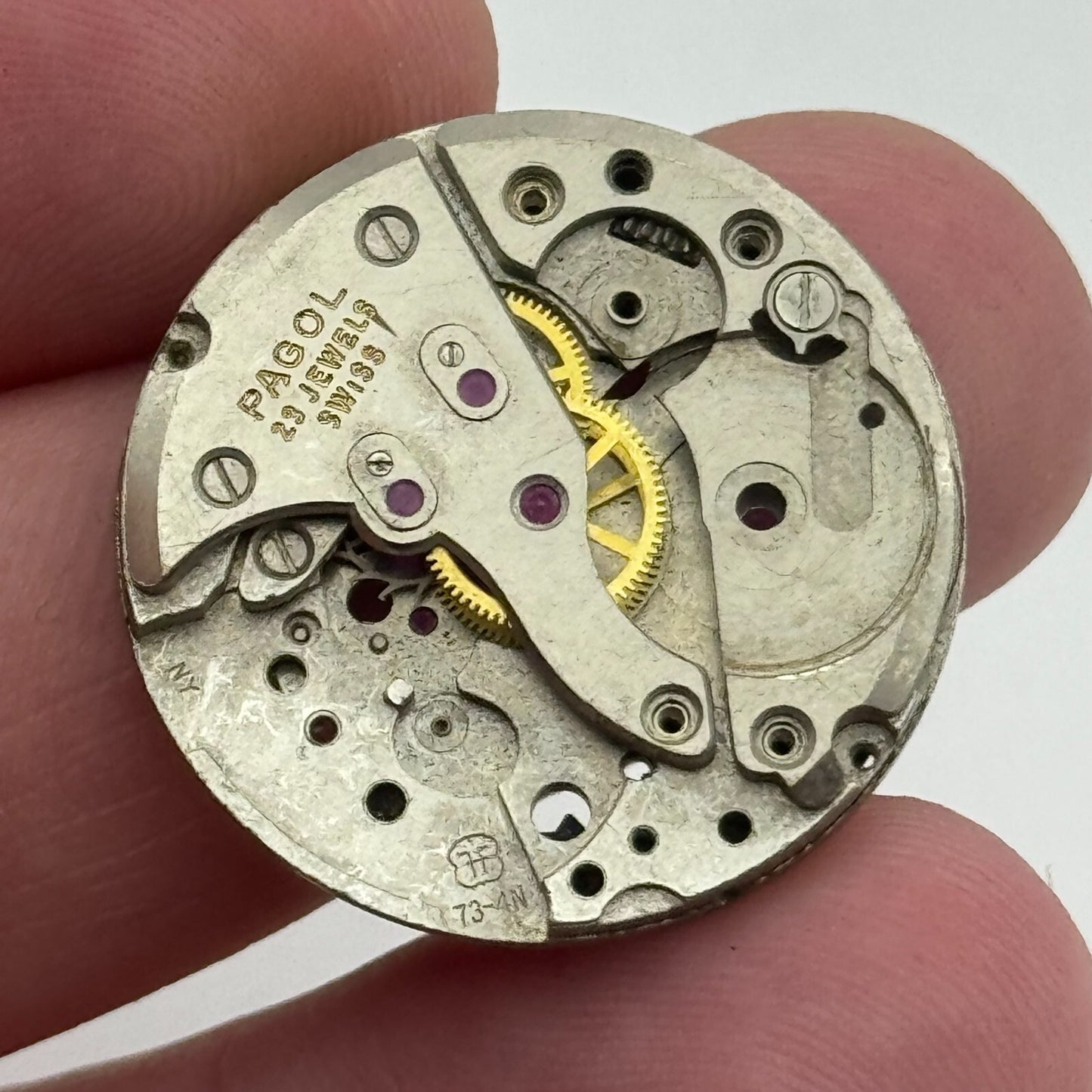 25.9mm Men's FHF 73-4N Swiss Manual Wind 23 Jewels Watch Movement PARTS REPAIR
