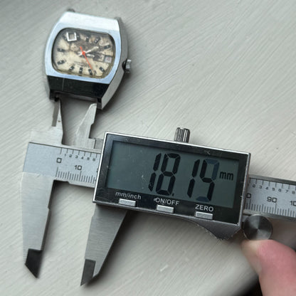 36mm Men's Vintage TV Shape Waterproof Date Swiss Manual Wind Watch PARTS REPAIR