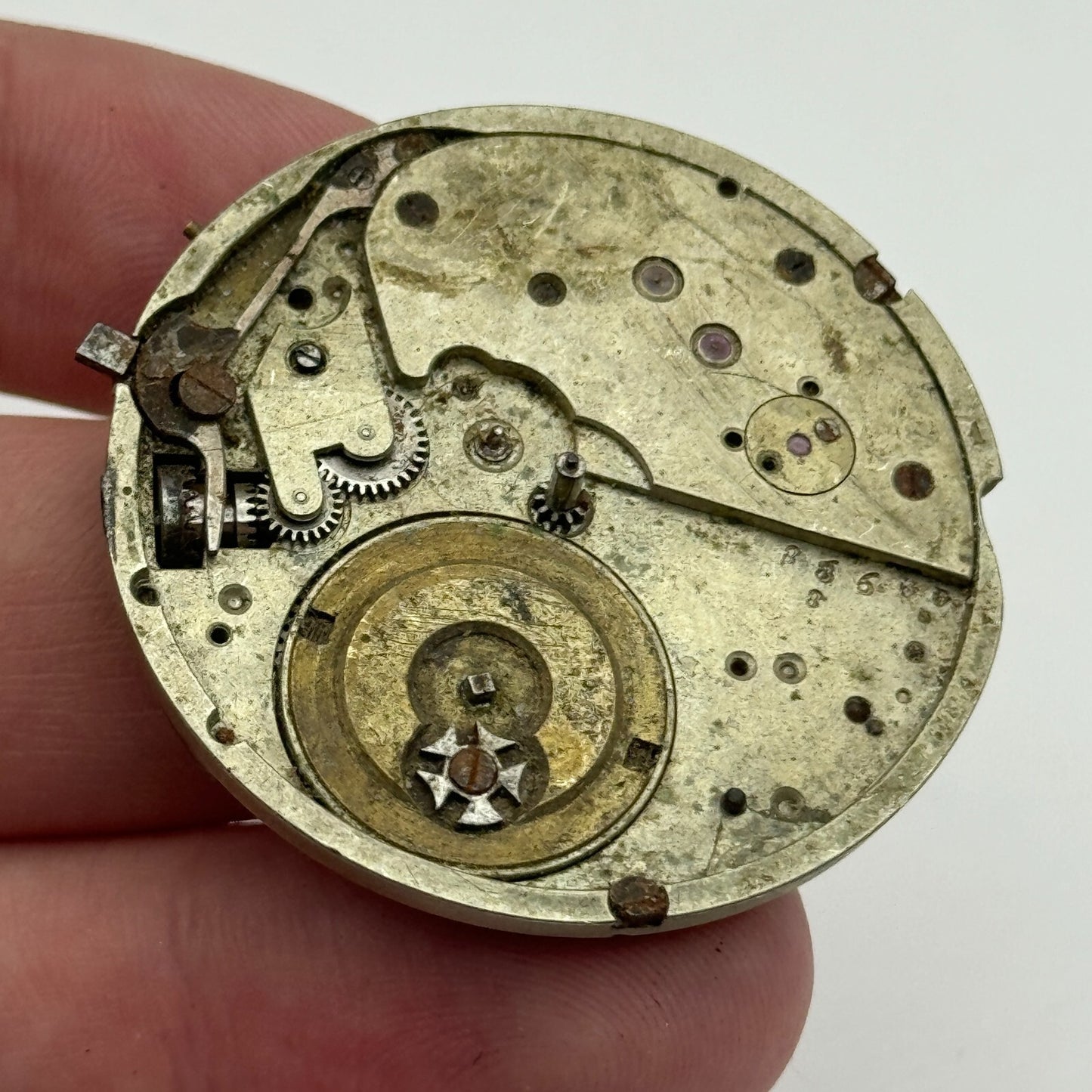 40mm Unidentified Antique Pocket Watch Movement PARTS REPAIR SPARES