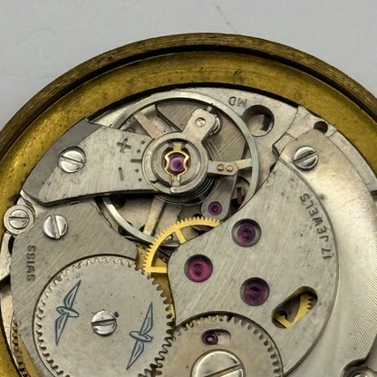 AS 1900/01 Watch Movement Rotary Manual Wind Vintage Swiss Parts Repair 25.2mm