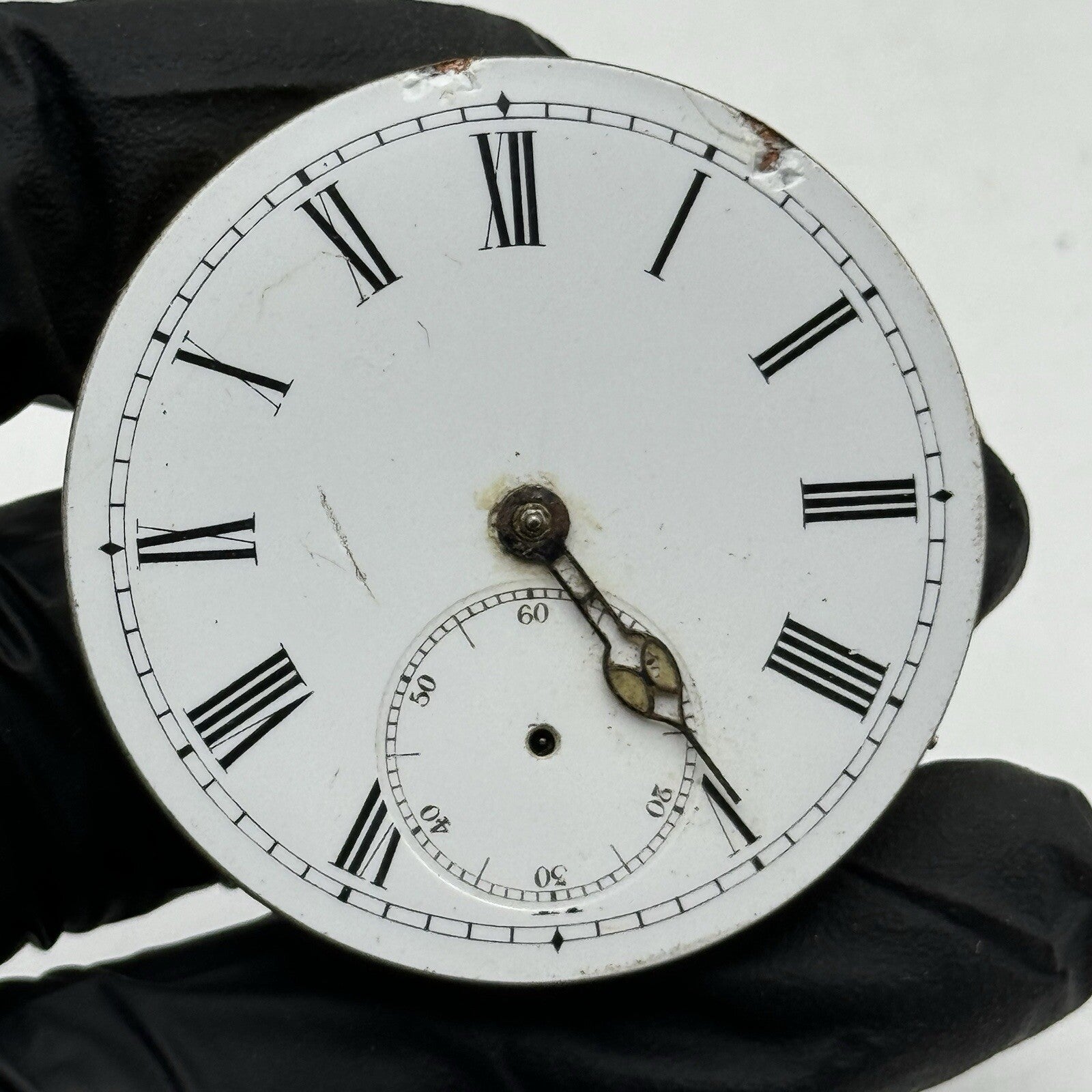 43mm Unidentified 1 x Military Hand Pocket Watch Movement Dial FOR PARTS Repair