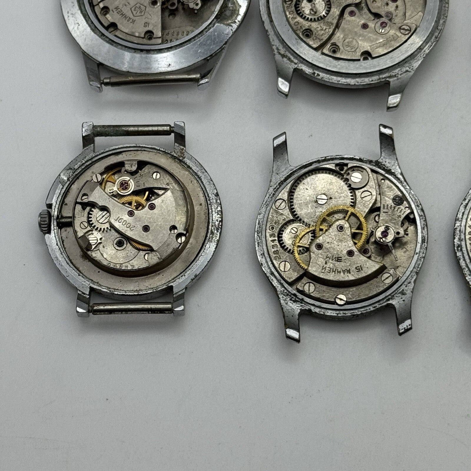 8 x Vintage Soviet Manual Wind Watch Heads For Parts Repair Job Lot Bundle