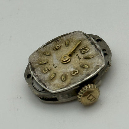 13mm Vintage Ladies Bulova 5AD Manual Wind Swiss Watch Movement PARTS REPAIR