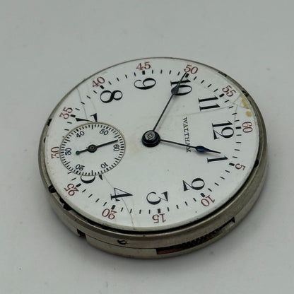 Waltham Grade 310 Model 1900 American Watch Movement 3/0s Parts Repair