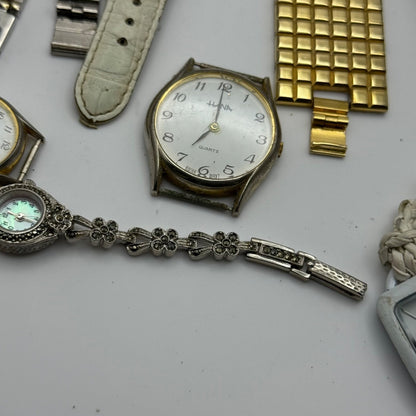 Bundle Of 16 Quartz Watches Modern / Vintage Untested Parts / Repair / Crafts