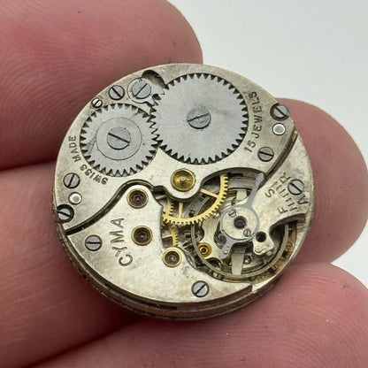 23.6mm Cyma Ref . 030 Manual Wind Watch Movement Swiss Vintage PARTS SPARES
