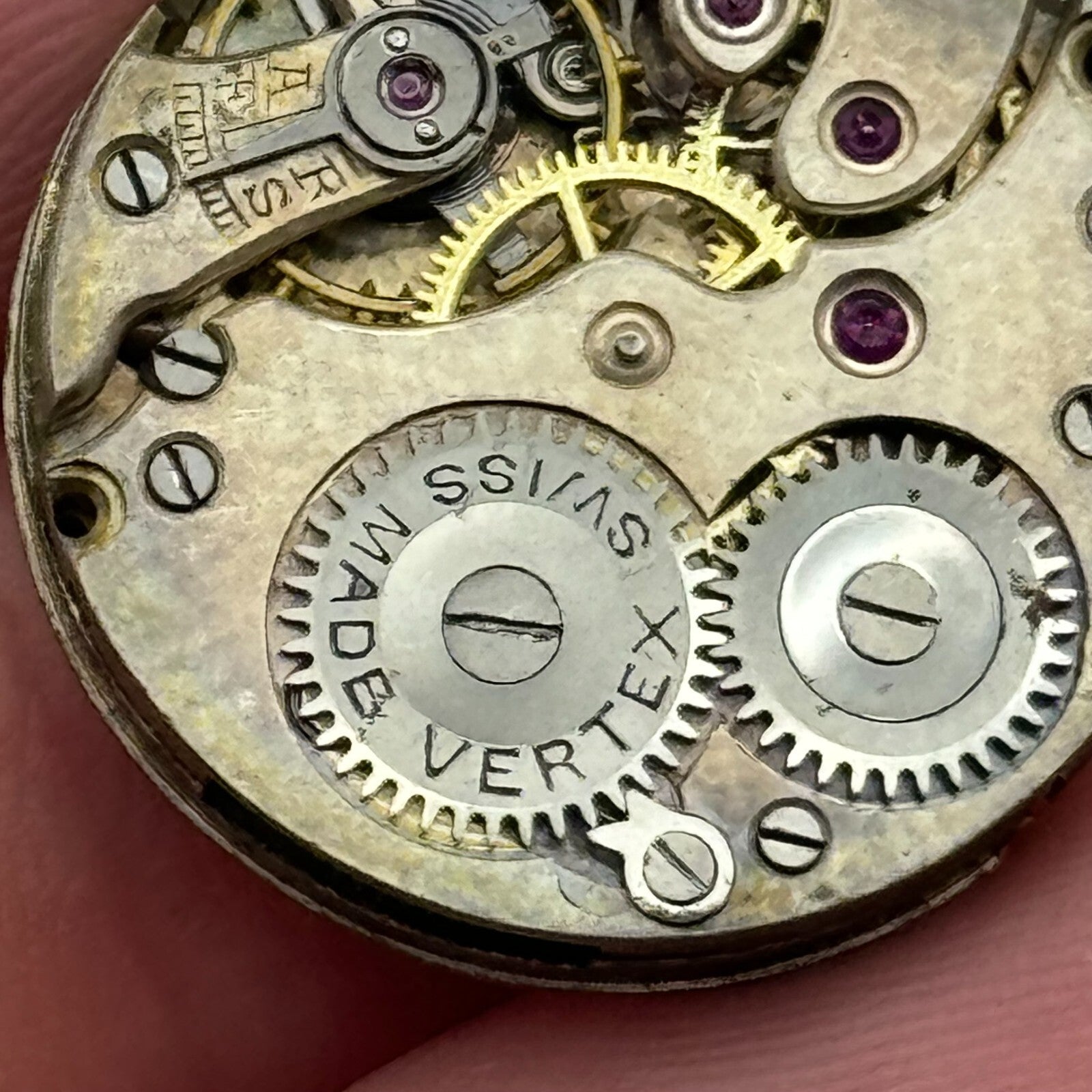22mm High Grade Vertex Trench  Watch Movement Manual Wind Swiss Vintage PARTS