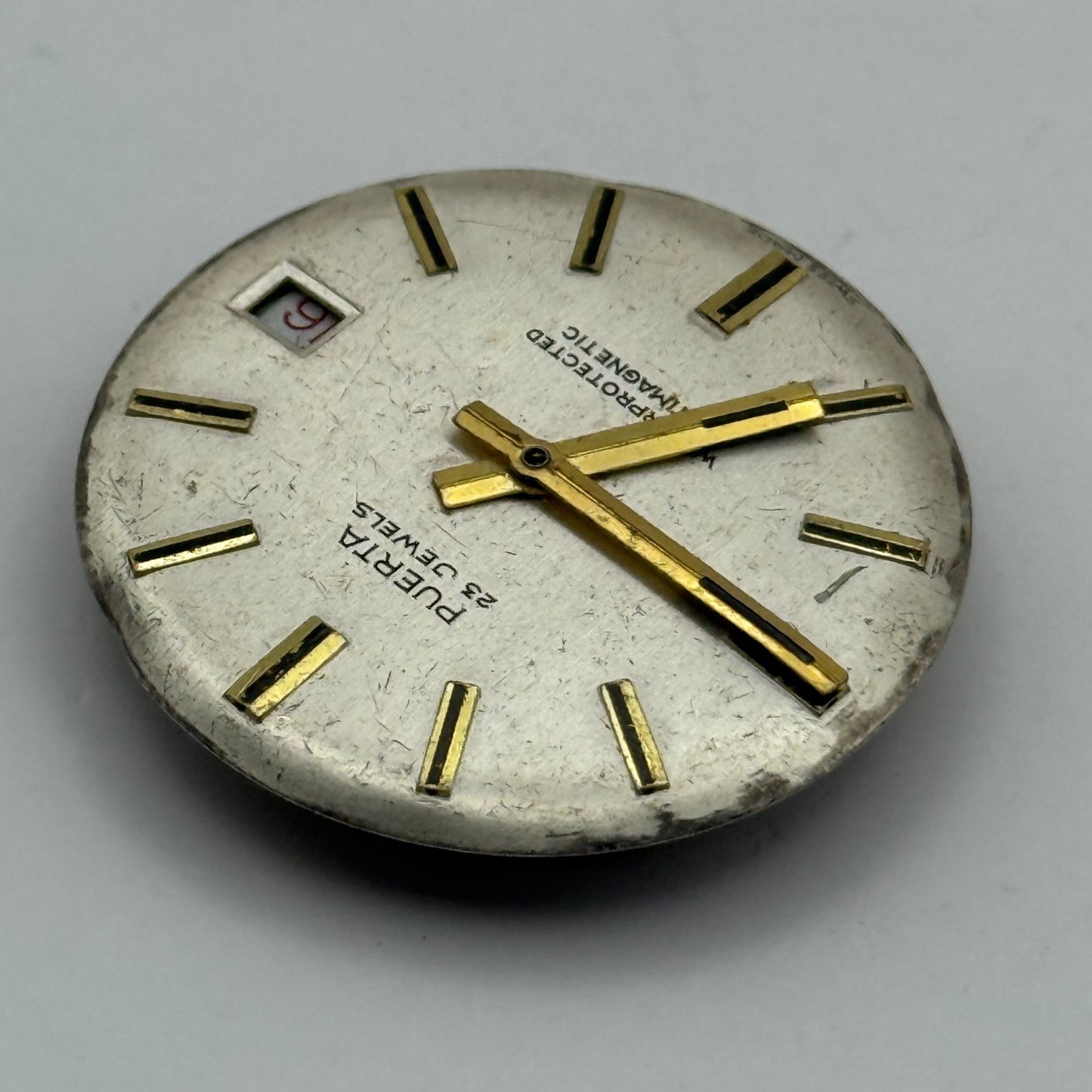 EB 8021N Watch Movement Puerta Date Manual Wind Vintage Parts Repair 25.9mm