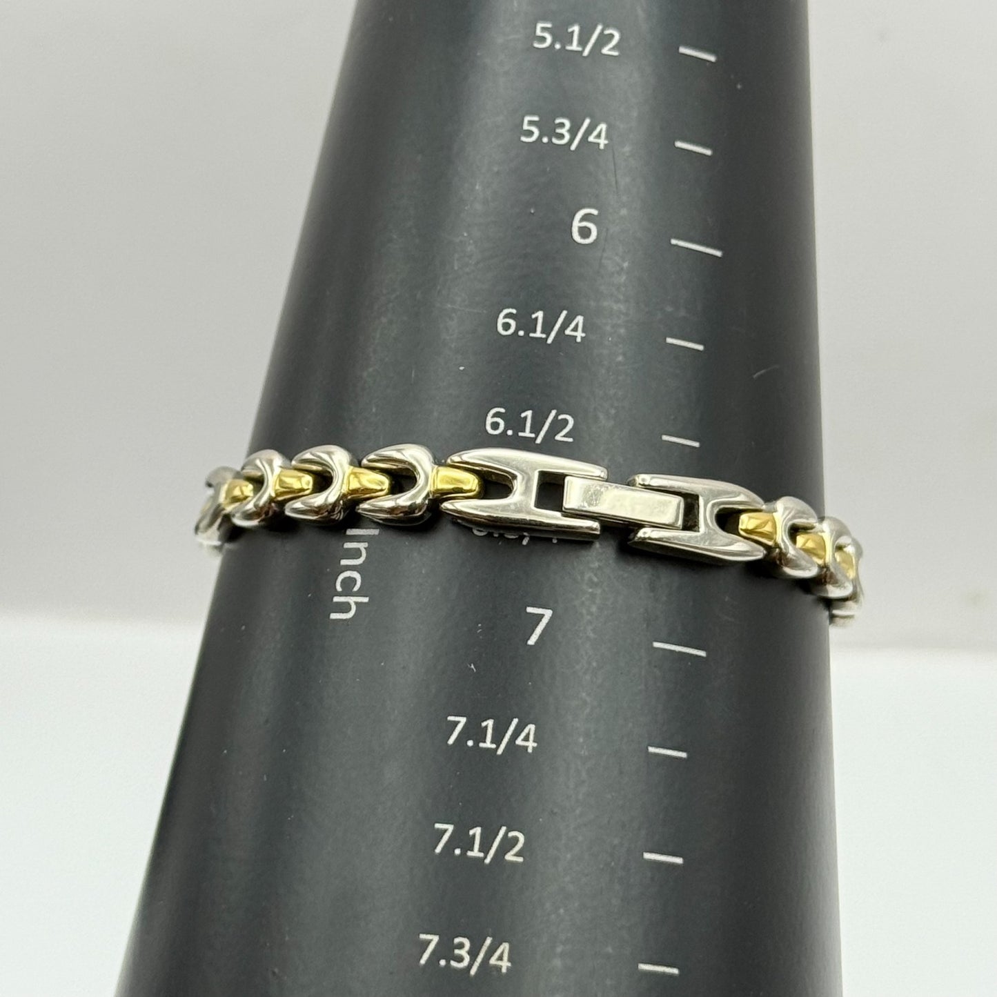 20mm Working Ladies Pulsar V401-X209 Two Tone Quartz Japan Watch 6.5 Inches