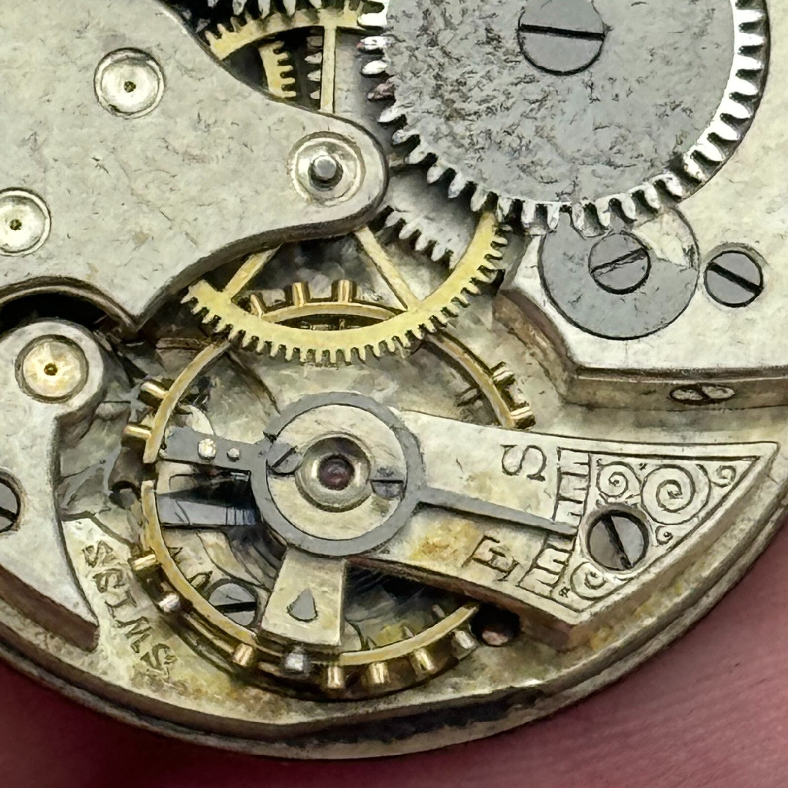 29.5mm F W Dudley Winnipeg 24 Hour Dial Trench Watch Movement Manual Wind PARTS