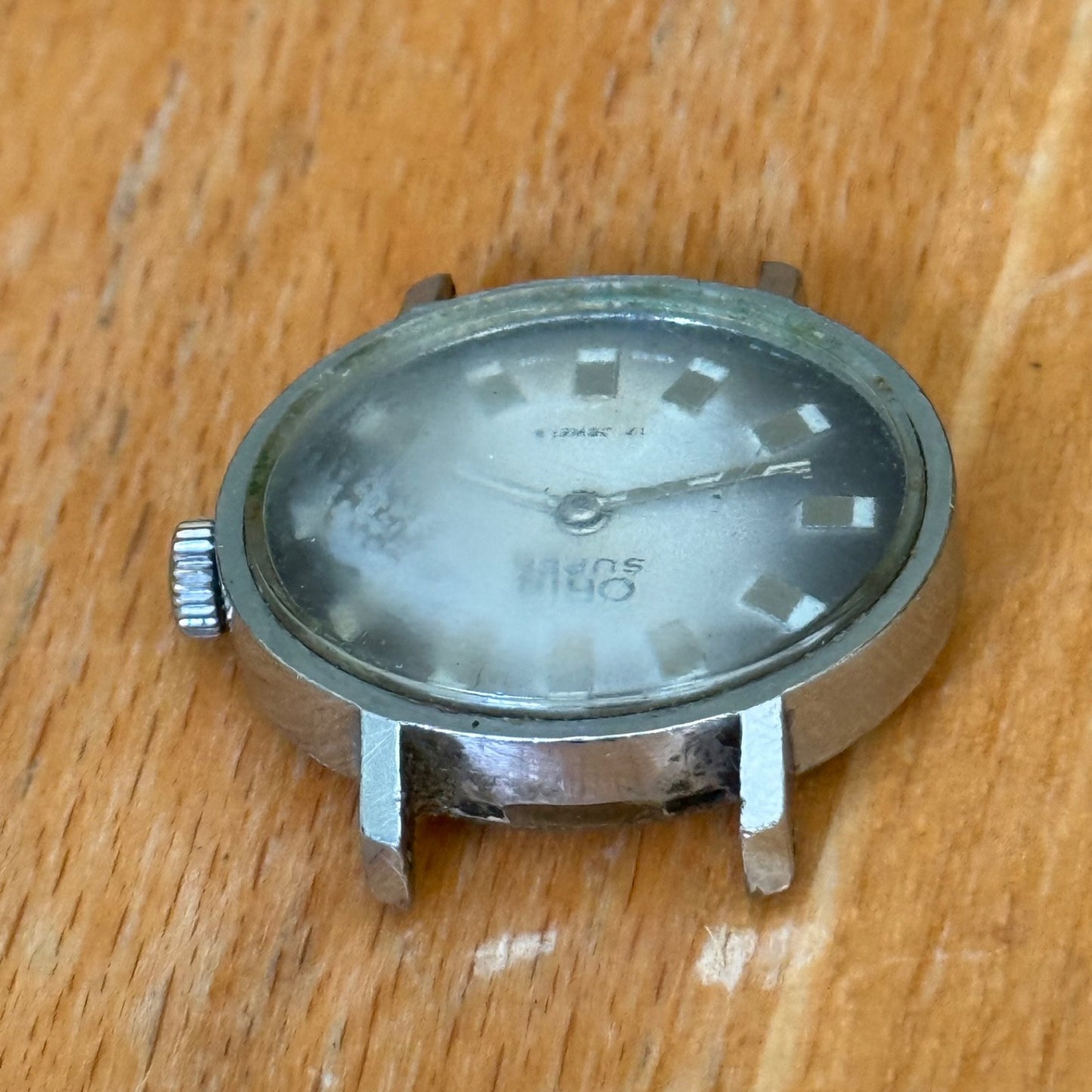 26mm Vintage Oris Super 17 Jewels Grey Dial Manual Wind Watch PARTS / REPAIR