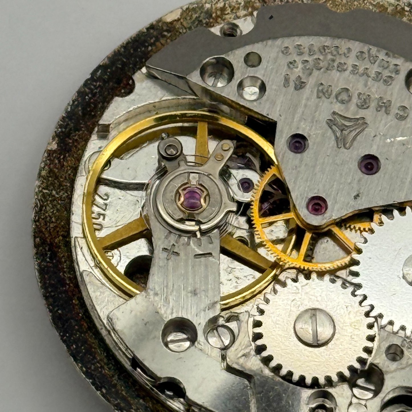 ETA 2750 Watch Movement Cyma By Synchron Manual Wind Vintage Parts Repair 25.4mm