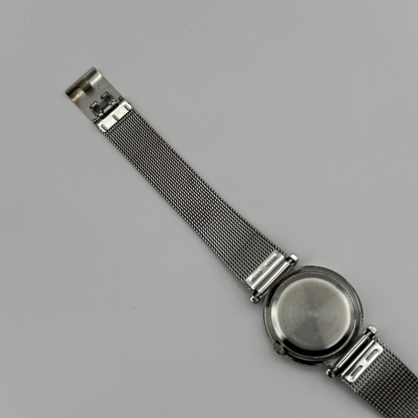 Enternity Ladies Quartz Watch Crystal Markers Silver Tone Mesh Band Working 25mm