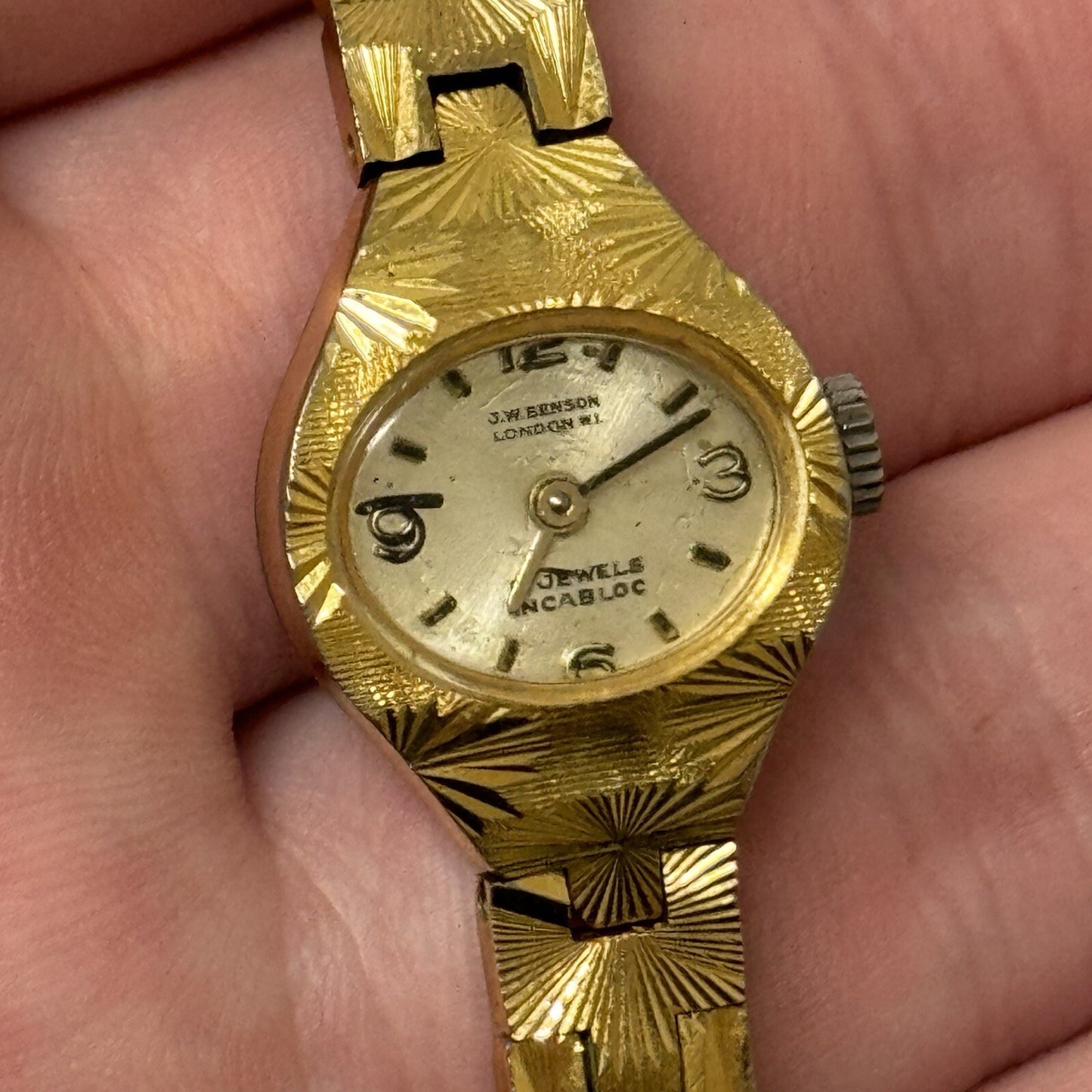 17mm Ladies J W Benson London FHF ST 69-21 Watch 6.7 Inches FOR PARTS TO RESTORE