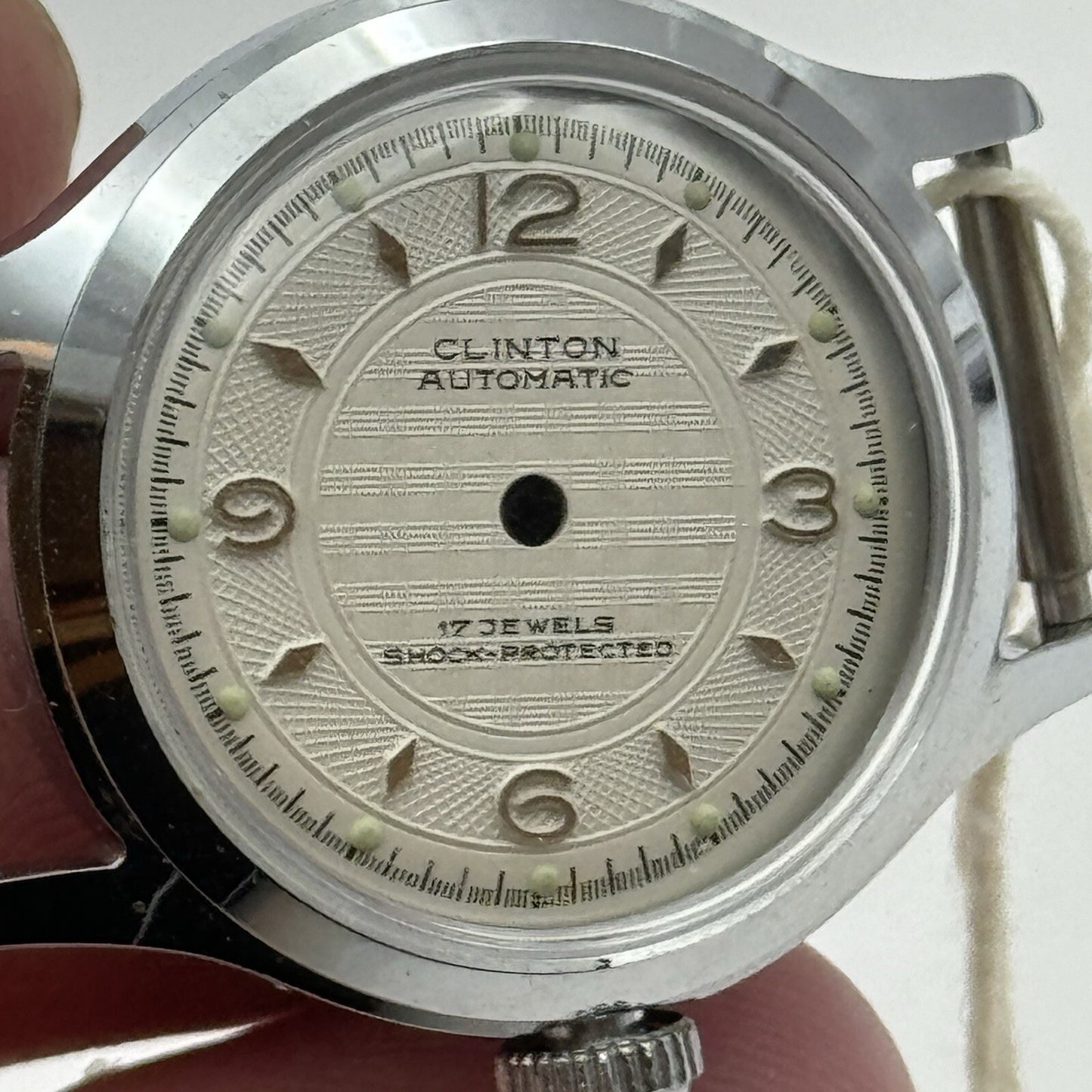 24.5mm New Old Stock AS1320 Clinton Automatic Watch Case & Dial Unused CHR ST