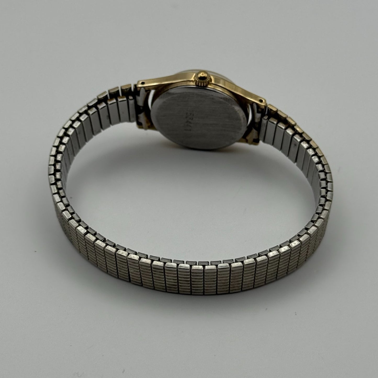 Sekonda USSR Vintage Quartz Watch Gold Tone Stretch Band Steel Working 22mm