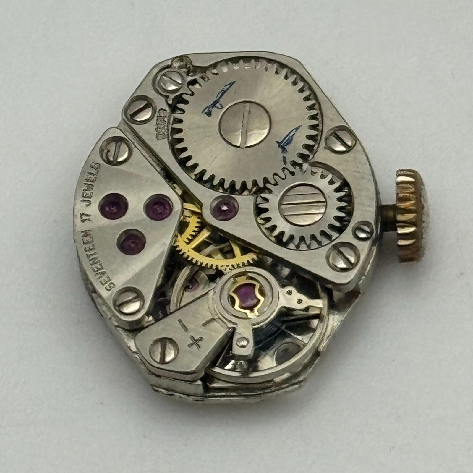 15.3mm Running Rotary FHF 609 Manual Wind 17 Jewels Swiss Watch Movement PARTS