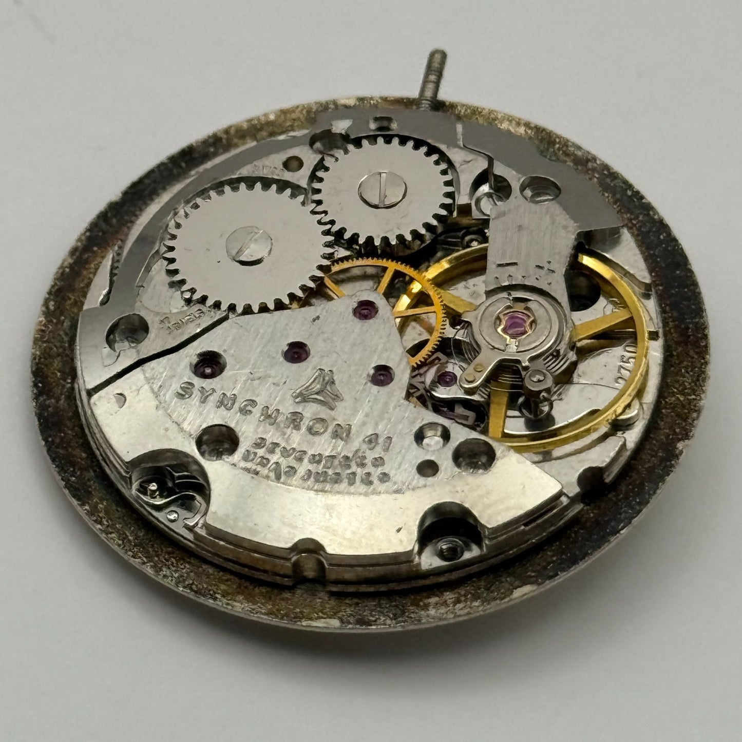 ETA 2750 Watch Movement Cyma By Synchron Manual Wind Vintage Parts Repair 25.4mm
