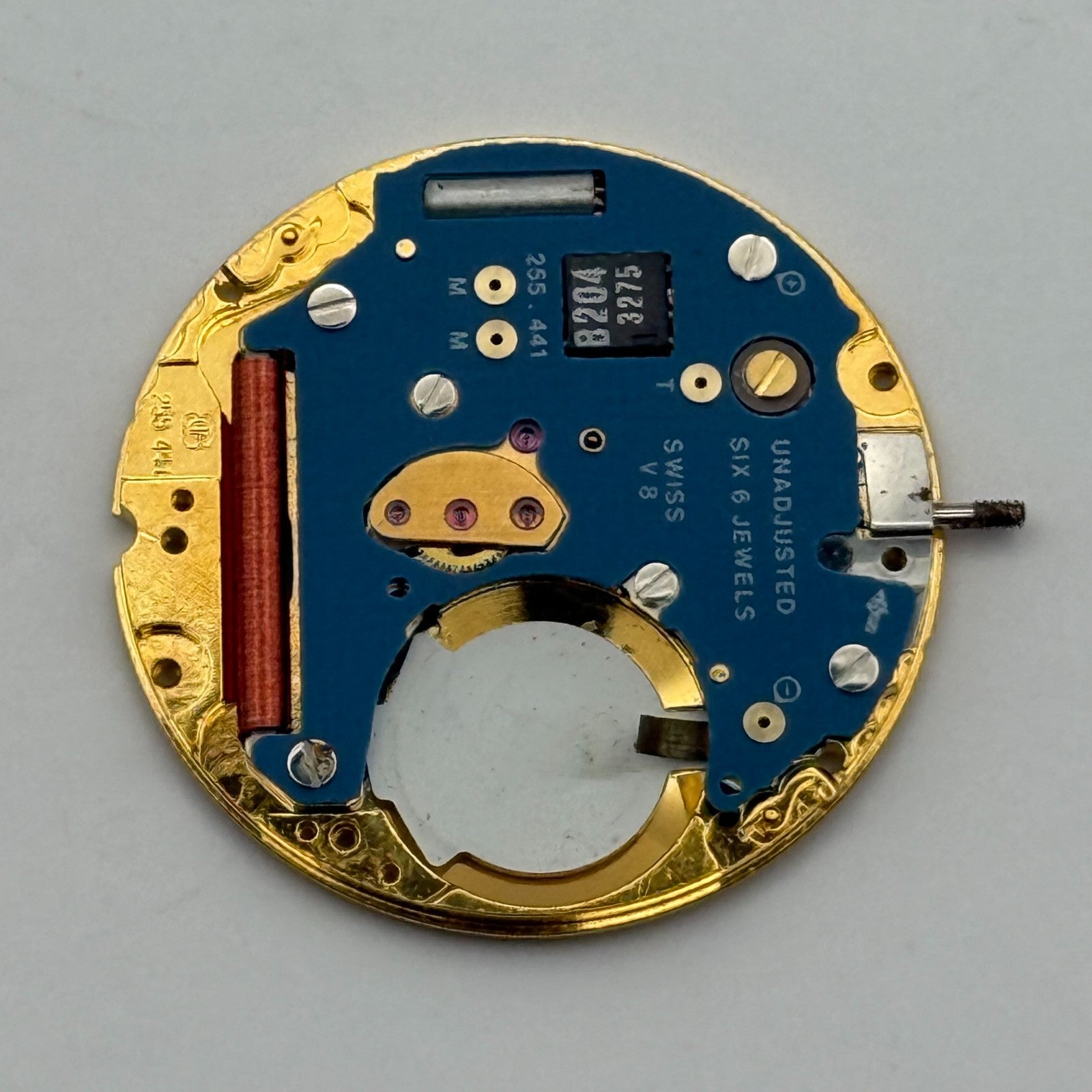 ETA 255.441 Quartz Watch Movement 6 Jewels Vintage Swiss Parts Repair 23.8mm