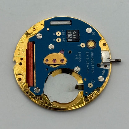 ETA 255.441 Quartz Watch Movement 6 Jewels Vintage Swiss Parts Repair 23.8mm