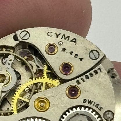 19.7mm Cyma R.424 Sub Seconds Manual Wind Watch Movement Swiss Vintage PARTS