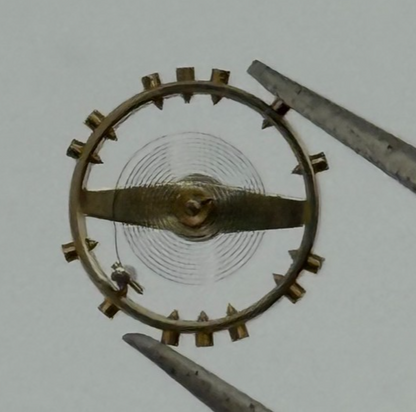 AS 970 Balance Wheel Complete And Spring 8¾''' 27 M Watch Movement Parts NOS