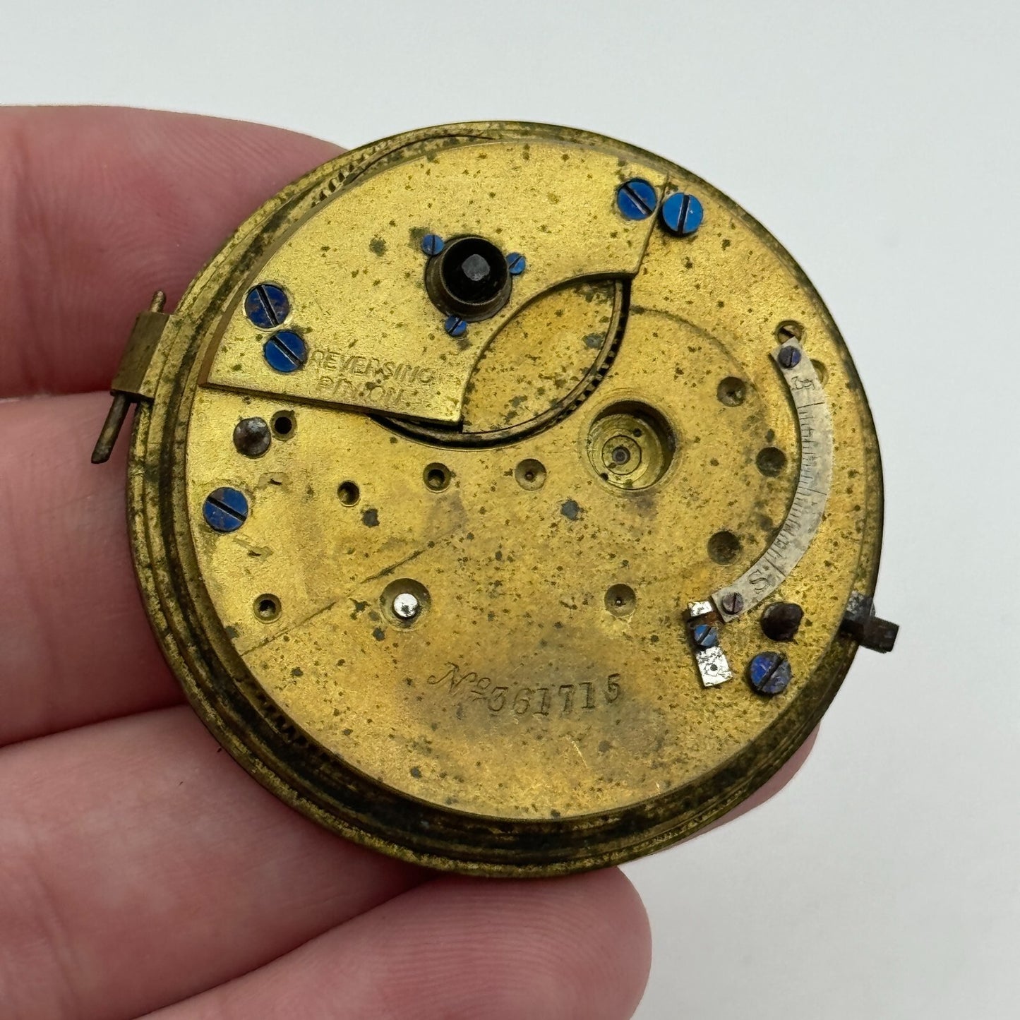 44.7mm Antique J G Graves English Express Lever Pocket Watch Movement PARTS