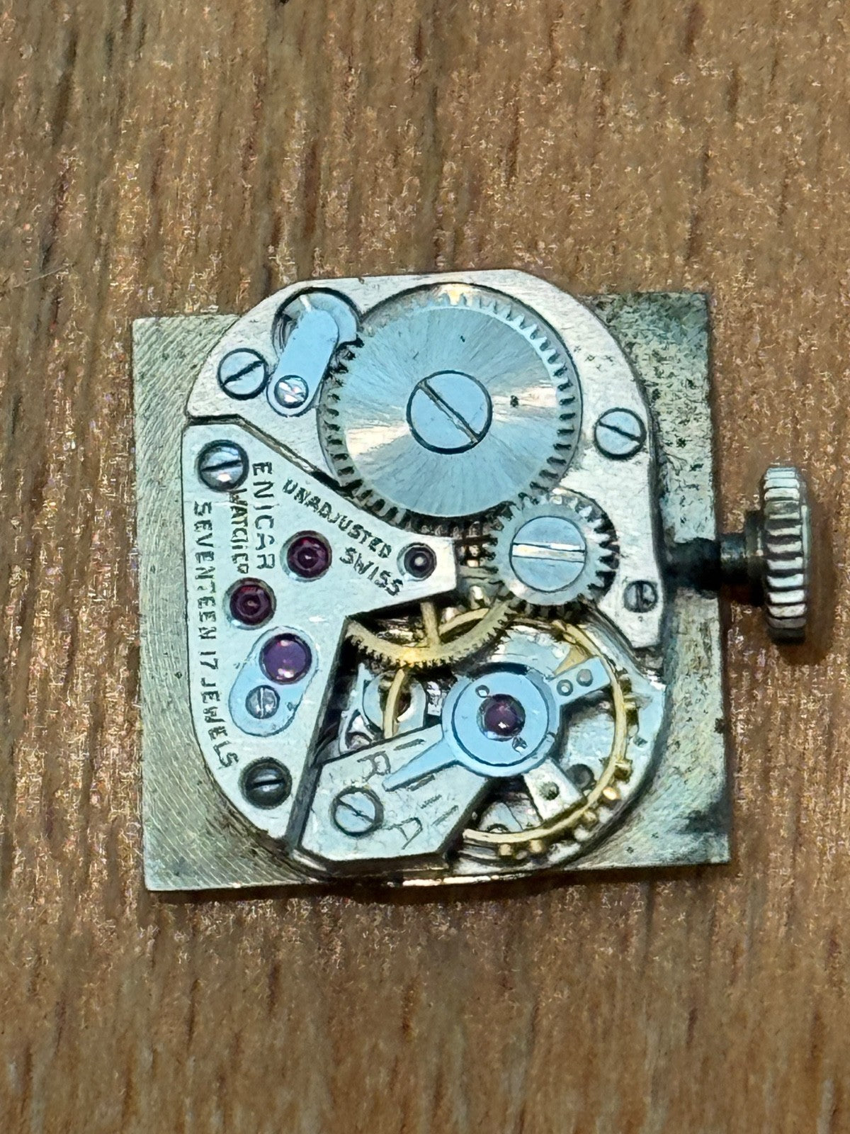 17mm Running Enicar Swiss Stainless Steel Ladies Vintage Manual Wind Watch PARTS