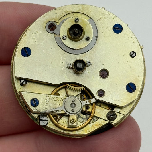 36.1mm Antique Beautiful Porcelain Dial Key Wound Pocket Watch Movement PARTS