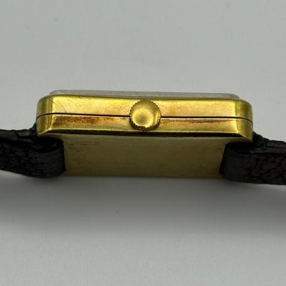 18mm Vintage Jean Renet Brown Dial 17 Jewels Manual Wind Watch PARTS / REPAIR