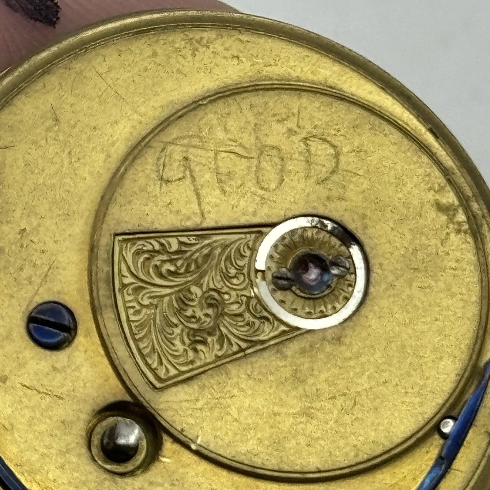 36mm Running Antique Quality English Fusee Pocket Watch Movement -  TO RESTORE