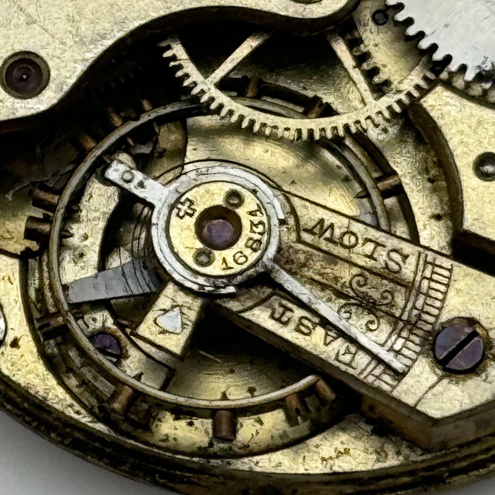 40.6mm Antique Patent 16831 Possible Longines Pocket Watch Movement PARTS SPARES