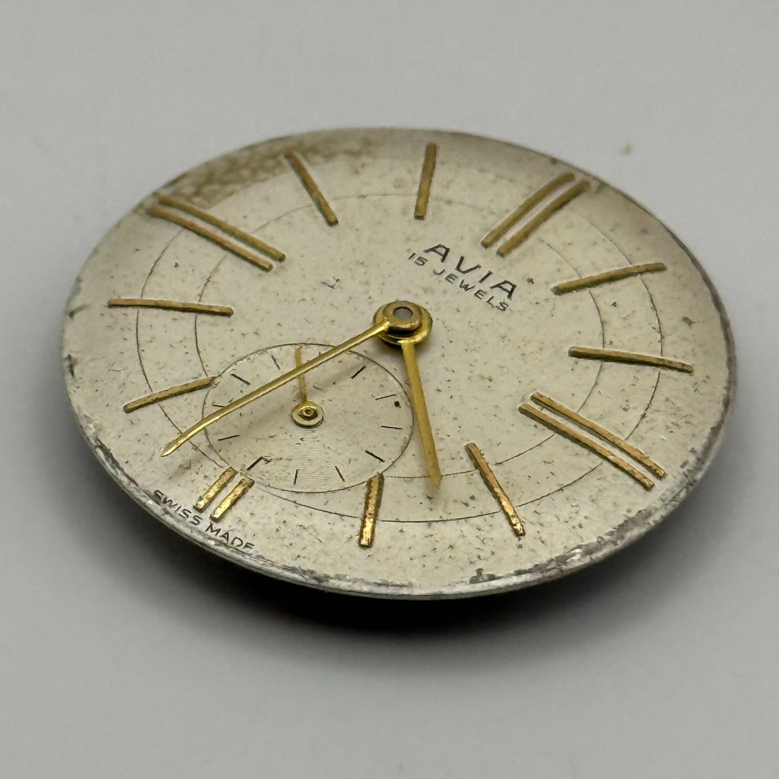 AS 1123 1124 Watch Movement Avia Manual Wind Vintage Swiss Parts Repair 25.8mm