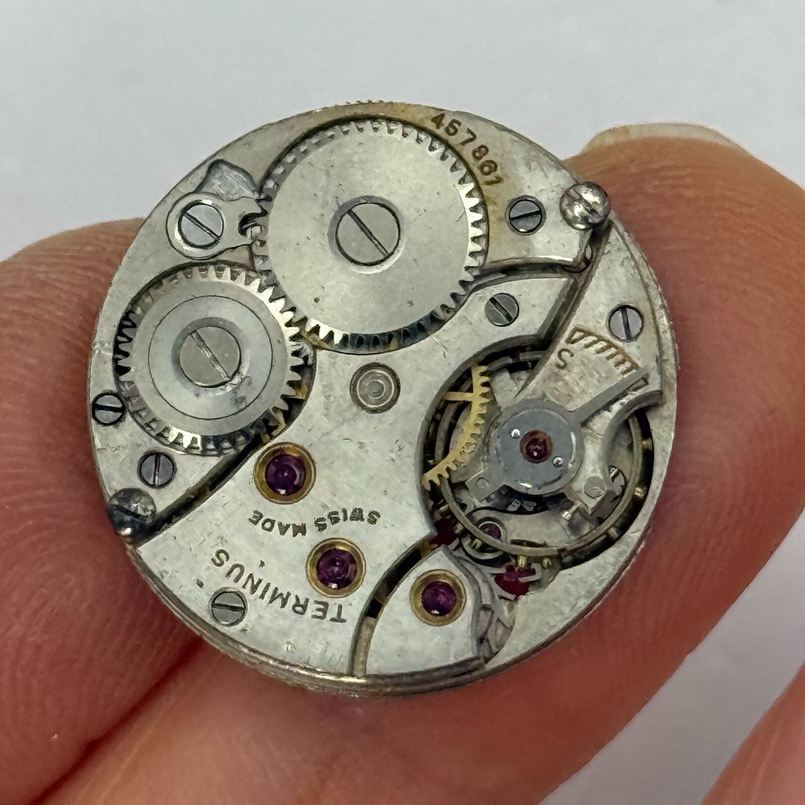 21.9mm Vintage Terminus High Grade Swiss Manual Wind Watch Movement PARTS