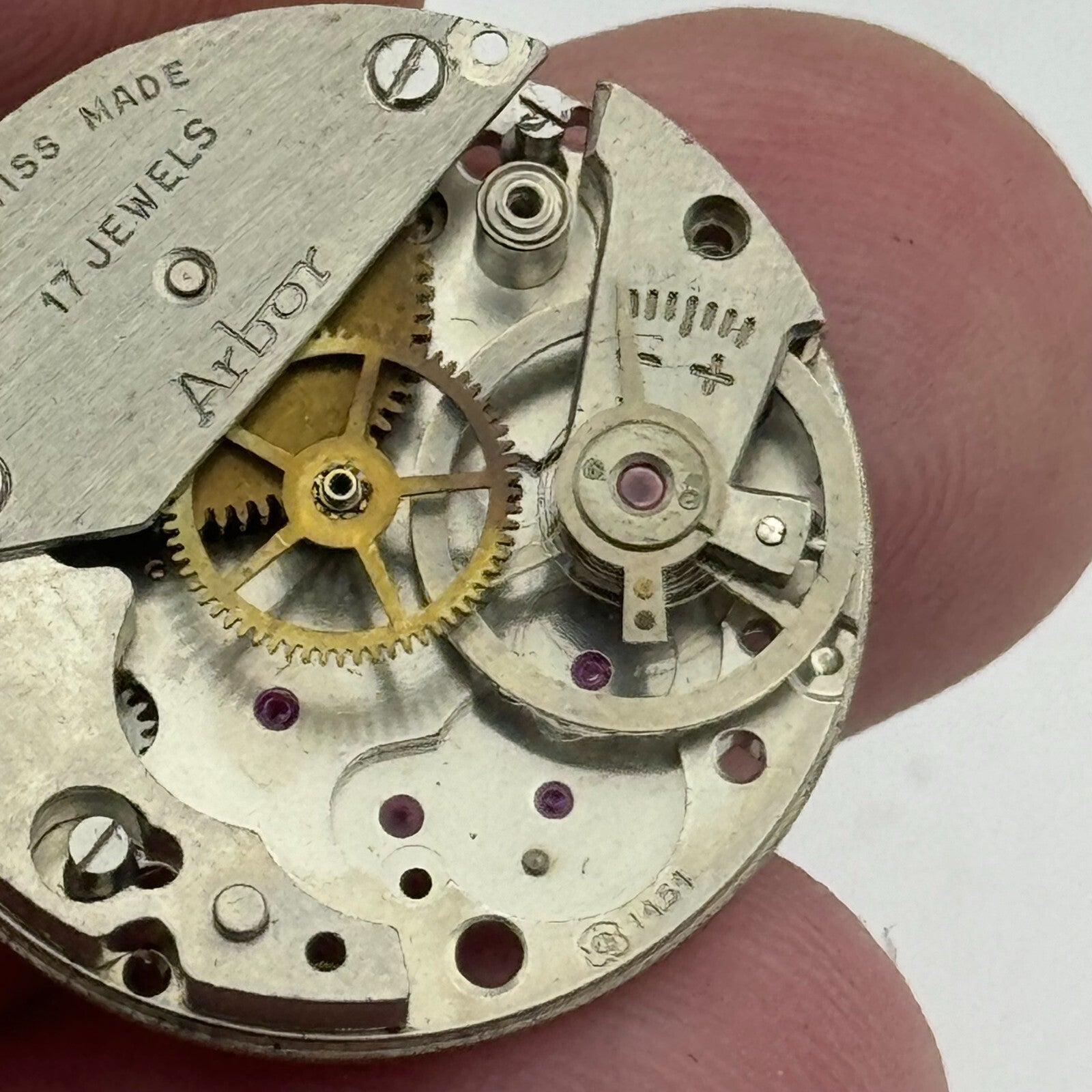 23.6mm Arbor EB 1451 Swiss Manual Wind 17 Jewels Watch Movement PARTS REPAIR