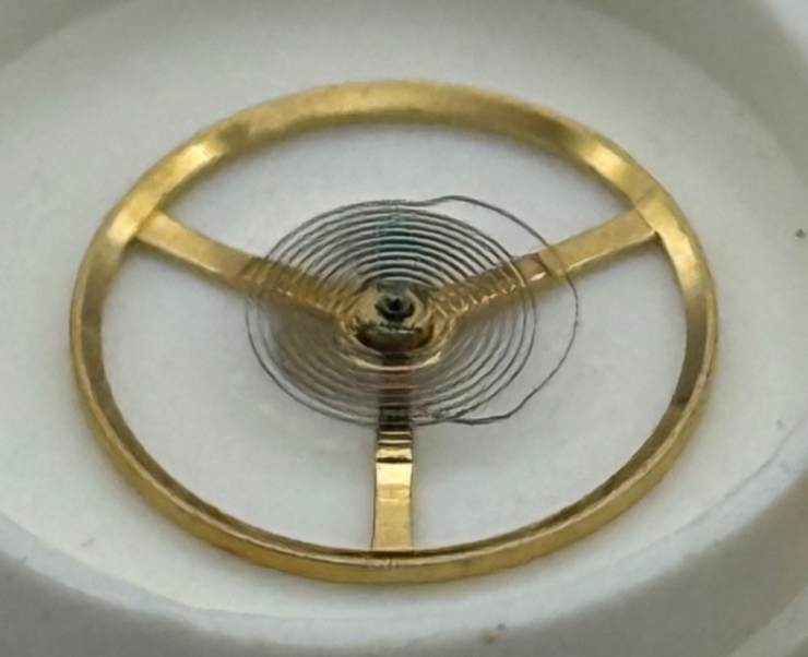 c.603 Balance Wheel Complete And Spring 10 1/2''' Watch Movement Parts NOS 