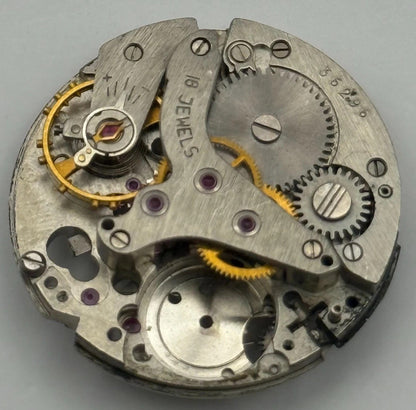 Soviet Poljot ? Alarm Watch Movement Manual Wind Vintage 18 Jewels Parts 26.6mm
