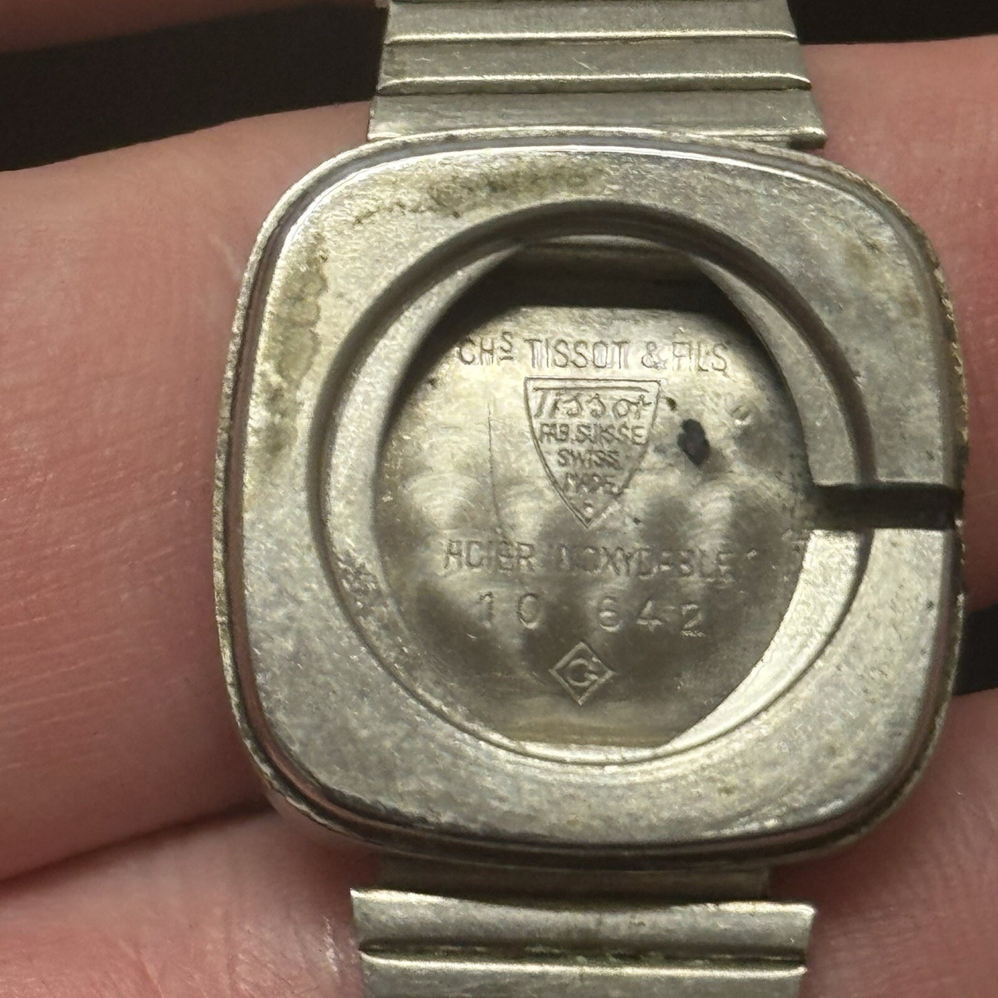 22mm Ladies Manual Wind Tissot Stylist Grey Dial Watch NON WORKING