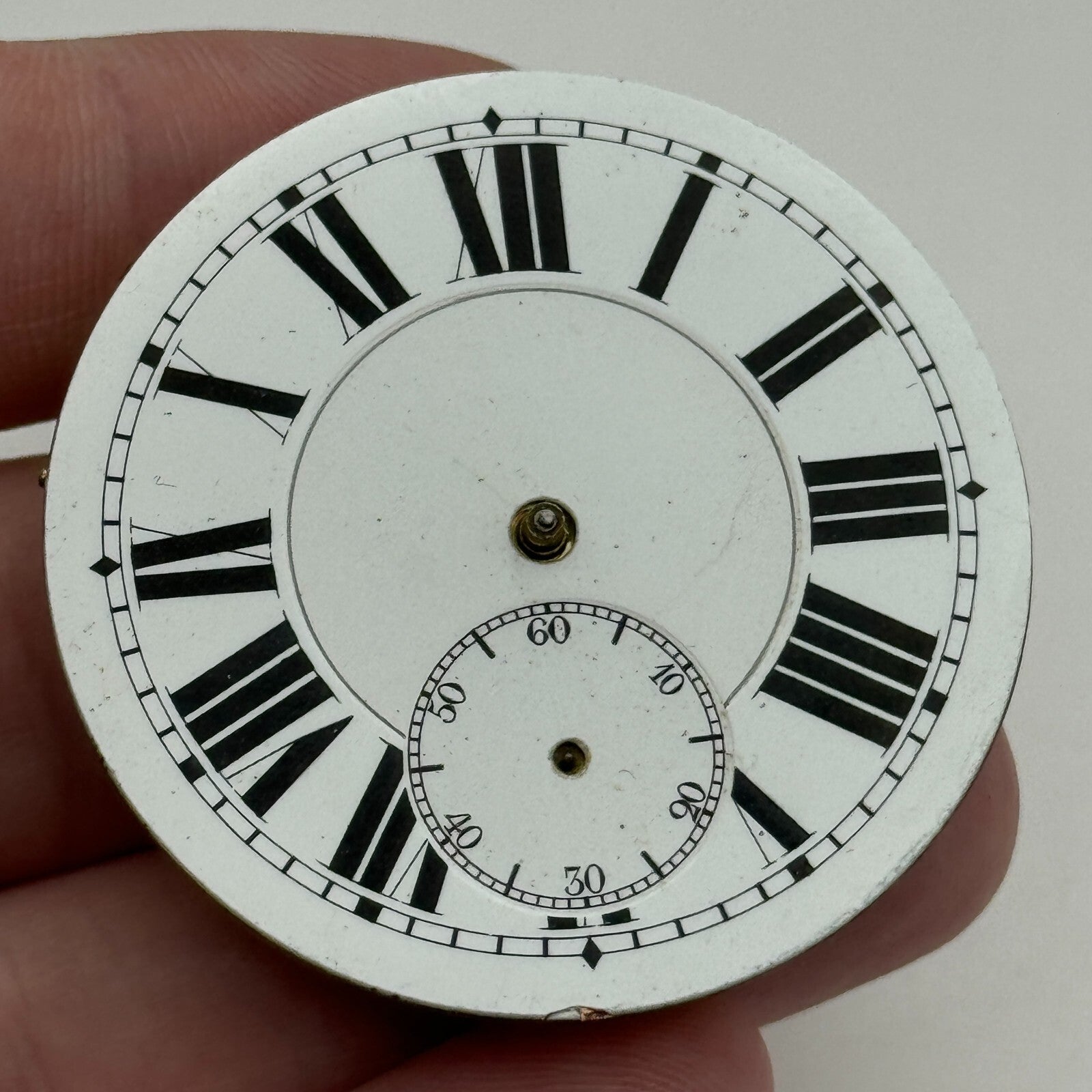 45mm Antique Non Magnetic Balance Intact Key Wound Pocket Watch Movement PARTS
