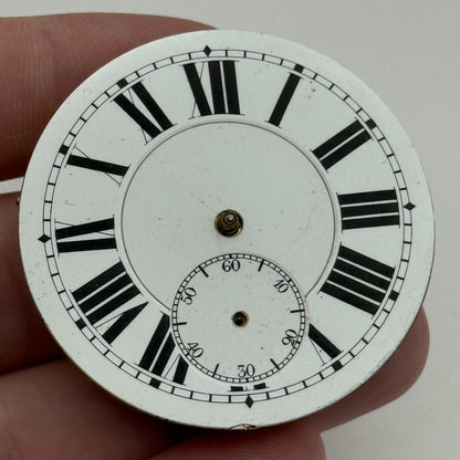 45mm Antique Non Magnetic Balance Intact Key Wound Pocket Watch Movement PARTS