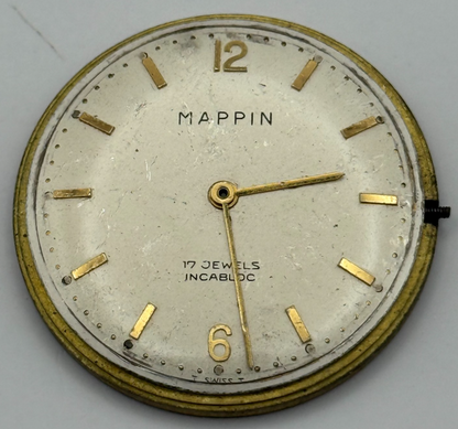 FHF 72 Watch Movement Mappin Manual Wind Vintage Swiss Parts Repair 31.6mm
