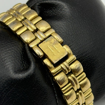 28mm Working Ladies Krug Baumen Baron 4959KL Gold Plated Quartz Watch 5.7 Inches