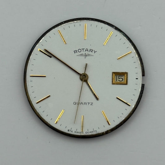 Rotary ETA ESA 955.412 Quartz Watch Movement Swiss Vintage Parts Repair