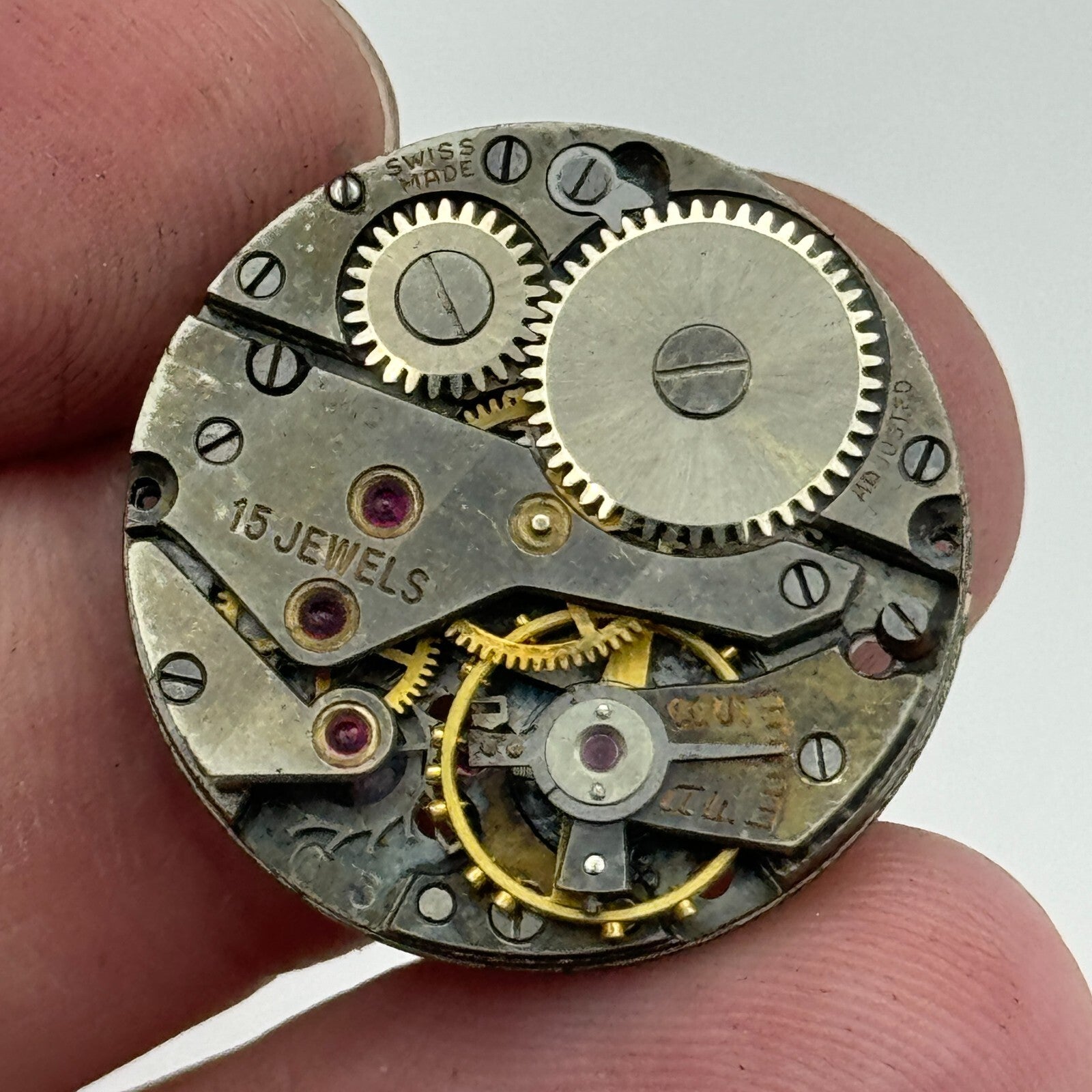23.6mm AS 984 A Schild 15 Jewels Manual Wind Watch Movement Swiss Vintage PARTS