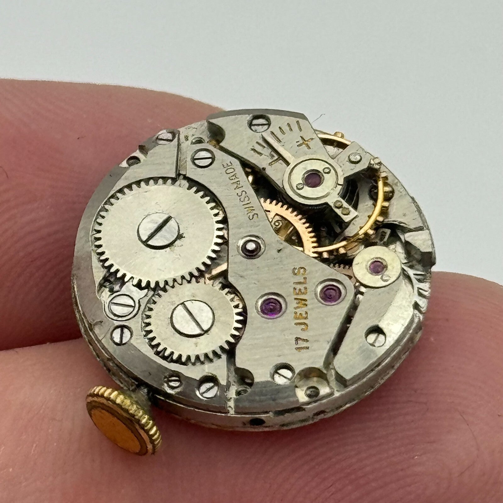 19.6mm Olma Ladies AS 970 Manual Wind Swiss Made 17 Jewels Watch Movement PARTS