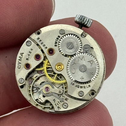 19.7mm Ladies Cyma R.424 Balance Ok Nice Finish Sub Seconds Watch Movement PARTS